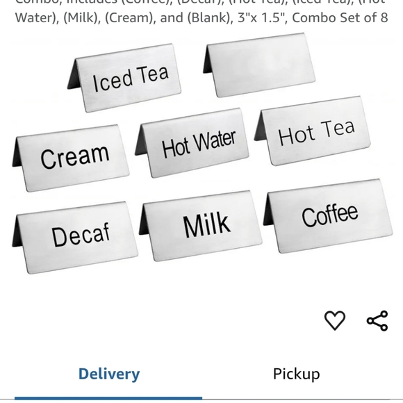 Stainless Steel Table Tent Sign Combo 3"x 1.5" - Picture 6 of 6